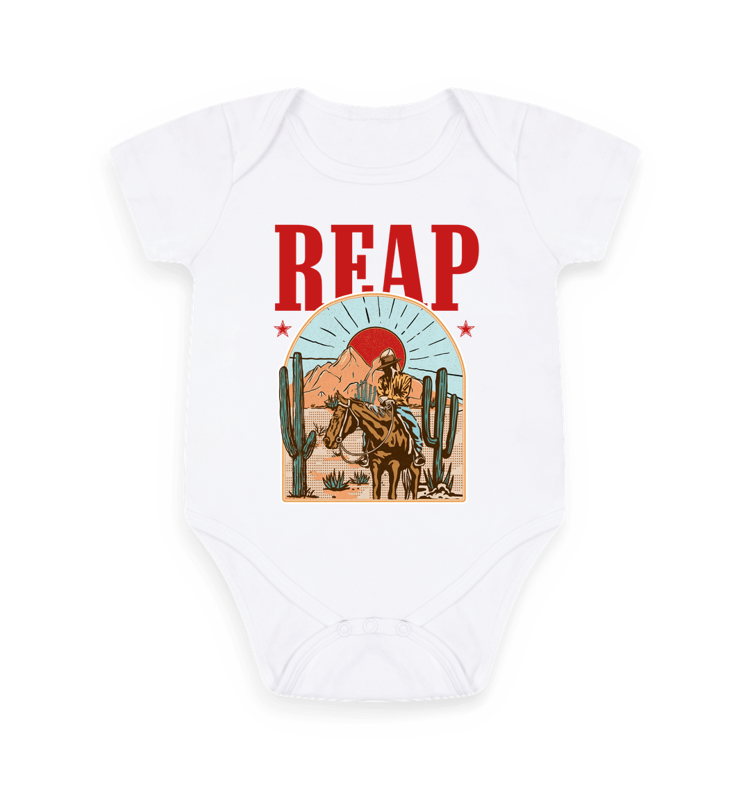 White Printed baby grow