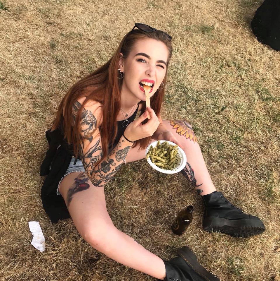 Lottie from Reap eating food